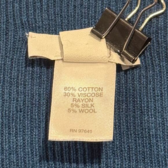 J Jill Sweater Mock Neck Minimalist Cozy Boho Athleisure Normcore Blue Large - Picture 4 of 6